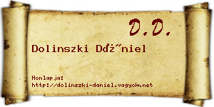 Dolinszki Dániel névjegykártya
